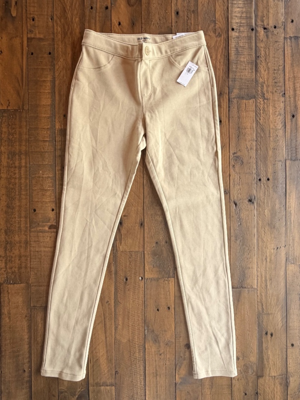Old Navy Khaki Pull-On Jeggings Skinny Pants Girls Size 14 - NWT